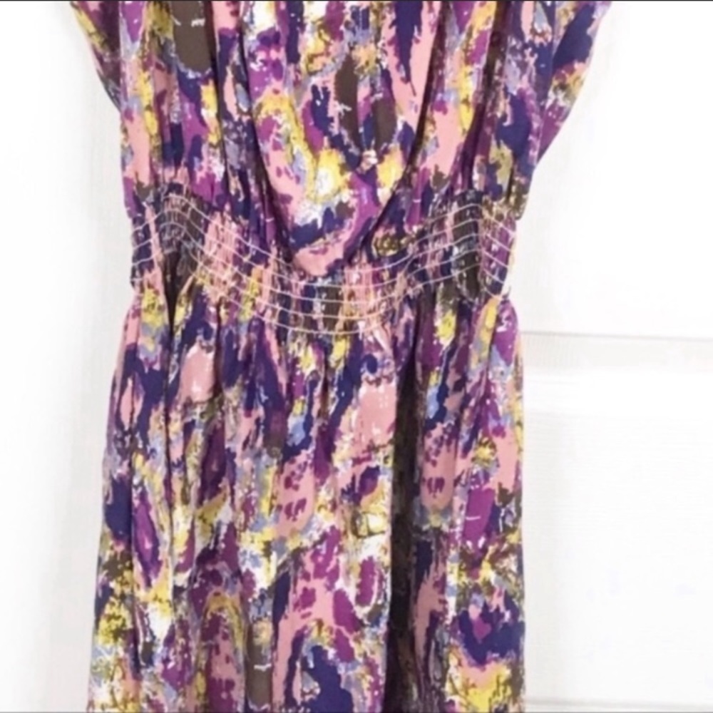 Parker Size Small Silk Ruffle Racerback Mini Dress‎ - Picture 3 of 6